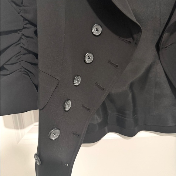 Vintage Laundry by Shelli Segal Black Rugged 3/4 Sleeve Women's Stretch Blazer - Picture 4 of 9